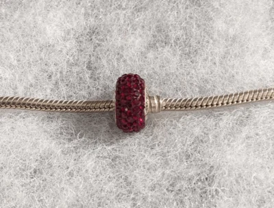 New Pandora Ruby Red Rhinestone Bead - BEAUTIFUL!!! Foto 1 de 3