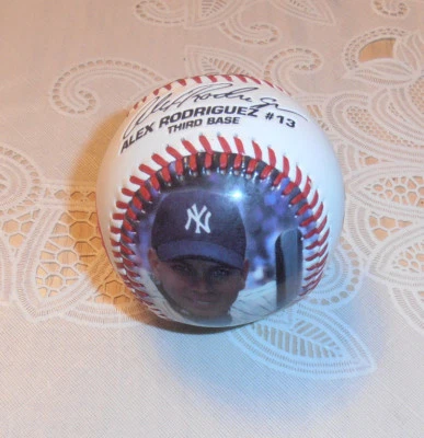 HERMOSO MUY RARO MUY RARO ALEX RODRÍGUEZ NEW YORK YANKEES BÉISBOL FACIAL FIRMADO Foto 1 de 2