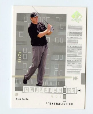 B70 SIR NICK FALDO 2002 SP AUTHENTIC EXTRA LIMITED AMBASSADORS 7/25 #71 PGA - Image 1 of 2