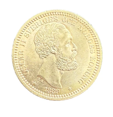 Sweden 1889 EB Gold 20 Kronor UNC Oscar II - Image 1 of 2