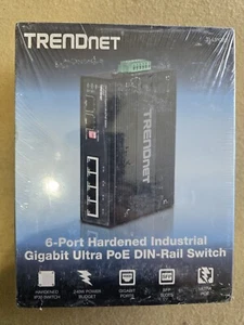 TRENDnet 6-Port Industrial Gigabit PoE+ Solar DIN-Rail Switch, 12-56V, Alarm... - Bild 1 von 3