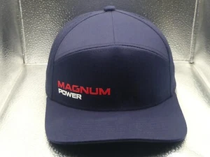 Magnum Power 7 Panel Ideon Mesh Back Blue White Red Advertising Snapback Hat Cap - Picture 1 of 12
