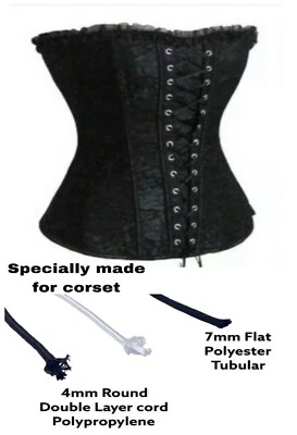 BIRDLOVERS QUALITY POLYPROPYLENE 4MM/7MM/8MM ROUND CORD CORSET LACING VARIOUS LENGTHS