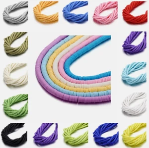 1 Strd Handmade Polymer Clay Heishi Beads Disc Spacer Craft Beads 6mm 15.7"/Strd - Picture 1 of 29