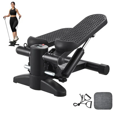 VEVOR Mini Stepper d’Exercices Fitness à Domicile avec Bande de Résistance Noir - Imagen 1 de 4