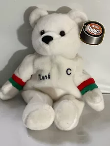 NEW 1999 MARK MESSIER # 11 SALVINO’S BAMMERS NHL WHITE ELITE BEANIE BEAR w TAG - Picture 1 of 2