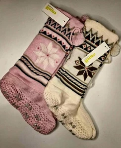 Calzini ciabatte donna maglia grossa stivali fodera soffice suola antiscivolo regalo - Foto 1 di 6