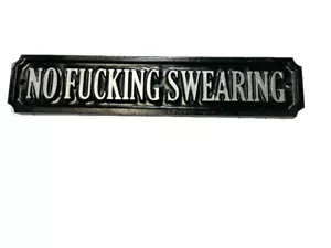 Silber kein F** König schwörende Wandplakette Tür/Torschild Garten - NEU - Bild 1 von 1