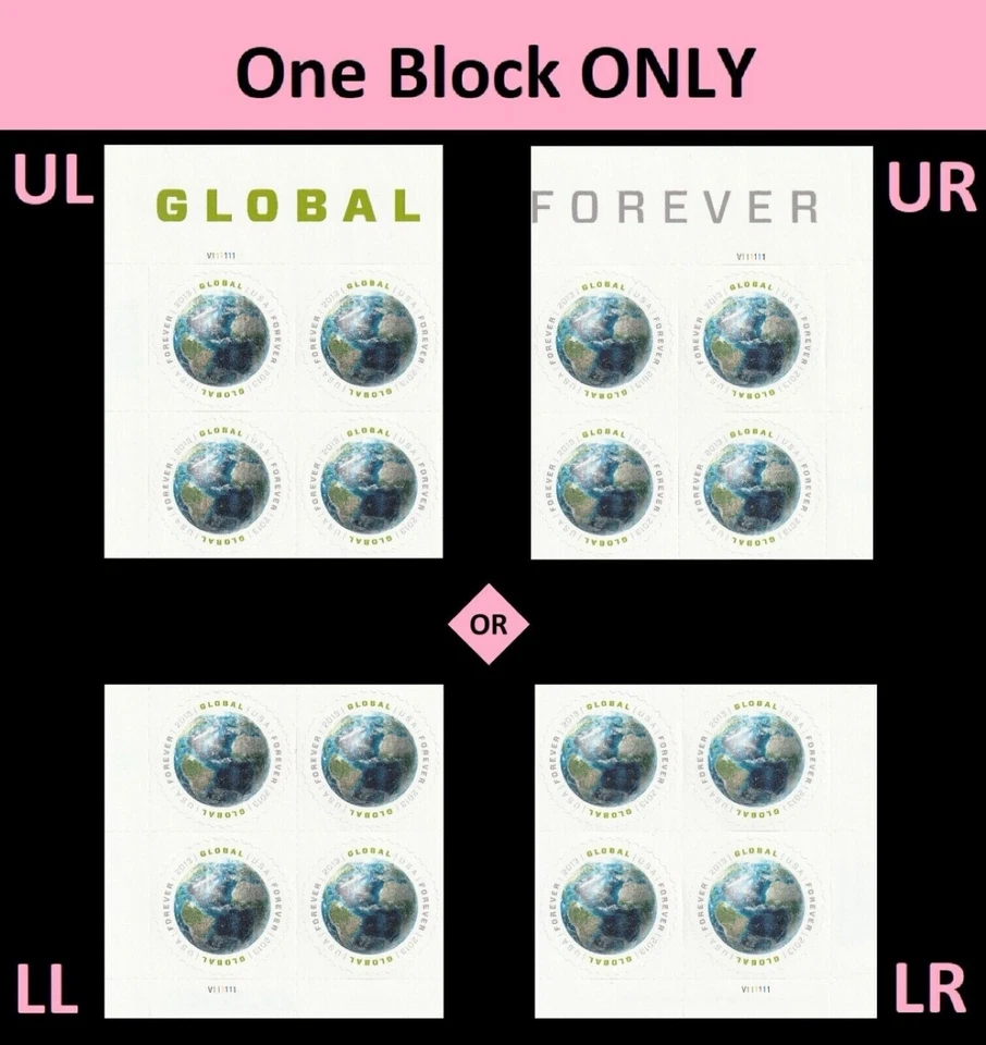 [OOS] US #4740 MNH Plate Block 2013 Global Forever Earth - Image 1 of 1
