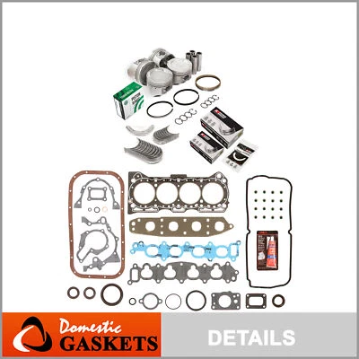 Juego completo de juntas rodamientos pistones aptos para 94-01 Suzuki Sidekick X90 Geo Tracker 1.6 Foto 1 de 4