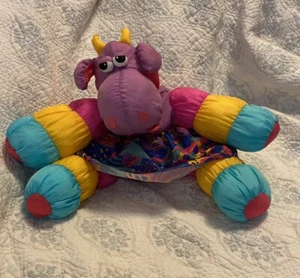 1991 Vintage Nylon Puffalump Commonwealth Plush Cow With Skirt colorblock - Picture 1 of 4