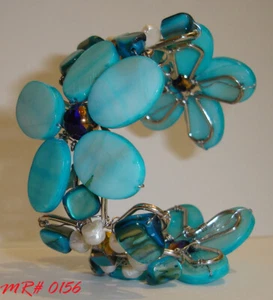 Handmade adjustable Peral CUFF BRACELET MR 0156 - Picture 1 of 1