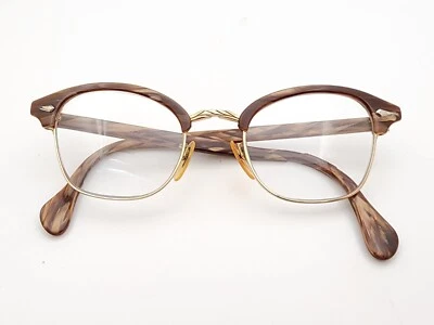 Marco de gafas antiguo óptico americano Cat Eye 1/10 12k 44-22 solamente Foto 1 de 4