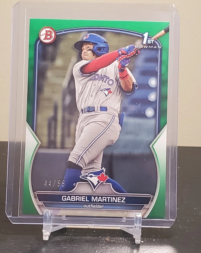 2023 Bowman Prospects - GABRIEL MARTINEZ - 1st Bowman - Green /99 - Blue Jays - Image 1 of 3
