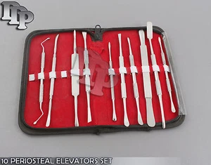 10 PERIOSTEAL ELEVATORS SET SURGICAL DENTAL INSTRUMENTS - Picture 1 of 3