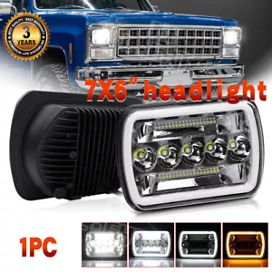 DOT 5x7" 7x6" inch LED Headlight Projector Hi/Lo w/DRL For Chevy K10 K20 C10 C20 - Picture 1 of 12