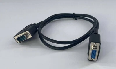 VGA-Verlängerungskabel der Fa. Selectric-15polig-Stecker schwarz 100 cm NEU - Bild 1 von 3