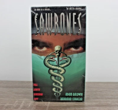 Sawbones (VHS, 1995) OOP Horror - RARE FULL LENGTH SCREENING COPY (NEW, SEALED) - Image 1 of 4