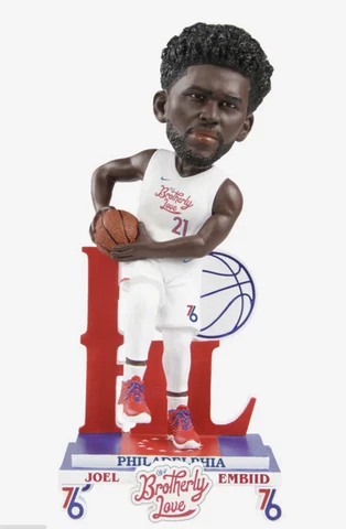 Joel Embiid Philadelphia 76ers City Jersey Bobblehead 2023 MVP /100 Cover