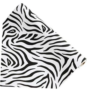 Self Adhesive Vinyl Zebra Stripe Wall Paper Shelf Liner Drawer Cabinets - Picture 1 of 4