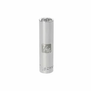 Craftsman 1/4" drive SAE or Metric Deep 6 Pt Socket Various Sizes  NEW DUAL MARK - Picture 1 of 1