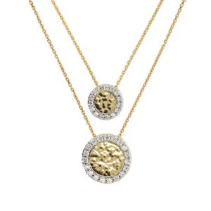 Damen Halskette ETRUSKISCH SCHMUCK Doppelfaden SILBER vergoldet 18 kt Gelbgold - Bild 1 von 8