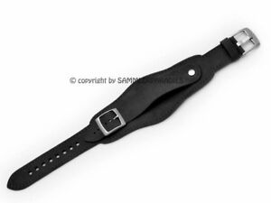 Aviator Band 18 20mm 22mm With Underlay Air Force Bund Style Leather Pilot Strap