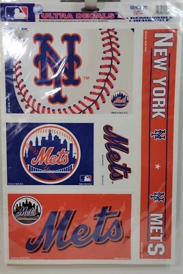 New York Mets Official MLB Reusable Decal Set of 5  by Wincraft. New - Image 1 of 4