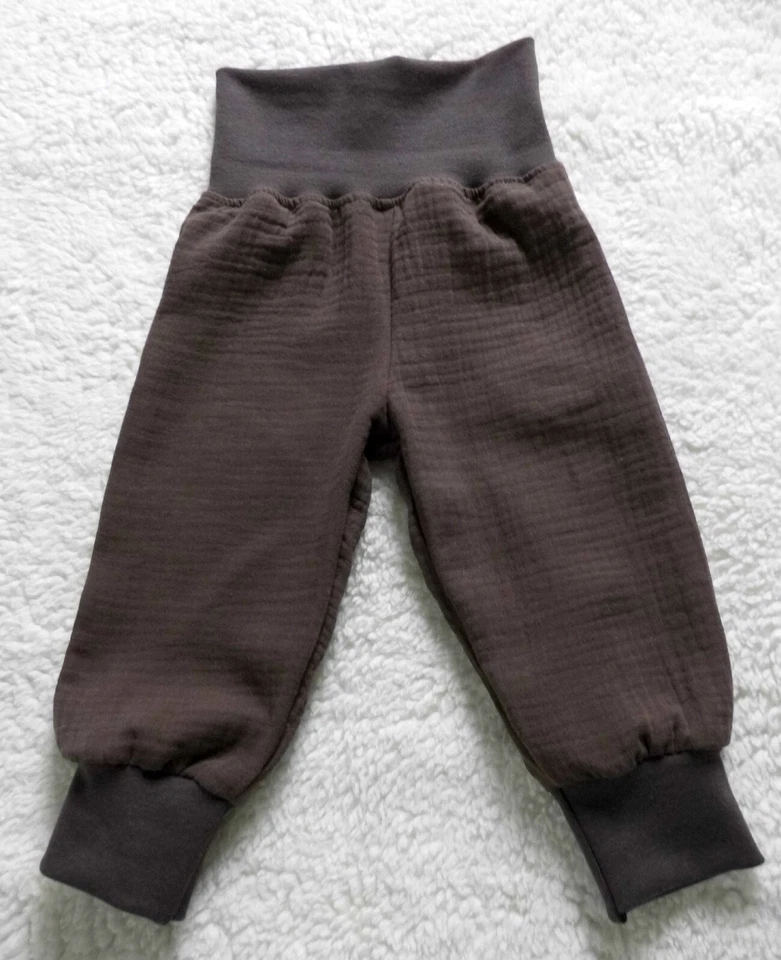 Sommerhose ♥ Musselin Hose ♥ Unifarben Braun  ♥  Gr. 62 - 158 ♥  Handmade - Bild 1 von 1