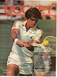 1982 Jockey TennisWear Vintage Magazine Ad World Class Tenniswear Harold Solomon - Picture 1 of 1