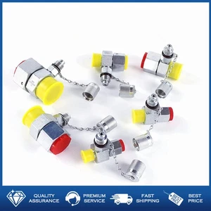6 Pack Hydraulic Swivel Run Tees Hydrulic Tee Connector Tester Tee Set ORFS - Picture 1 of 7