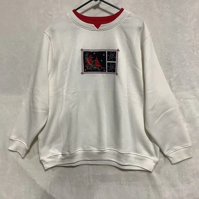 Sudadera Suéter Shenanigans De Colección Talla 1X Bordado Cardenal Abuela CottageCore Foto 1 de 4