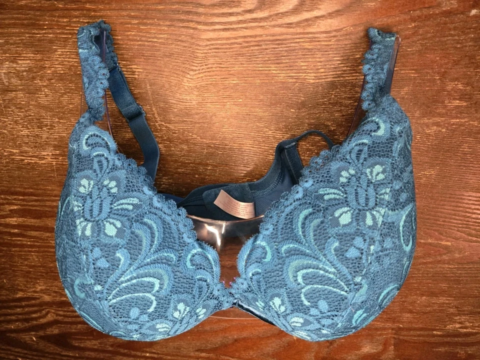 Sujetador Cacique Azul Encaje Línea Ligera Paisley 42c Foto 1 de 4