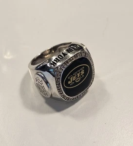 New York Jets Sterling Silver Diamond Ring - Picture 1 of 5