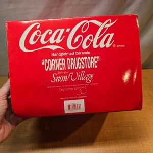 Department 56 Coca-Cola Corner Drugstore Original Snow Village New in Box RARE - Picture 1 of 4