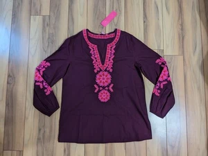 NWT! Lilly Pulitzer Coretta Tunic Cherry Ganache Size S $148 - Picture 1 of 14