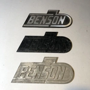 Vtg 3 Metal Benson Signs Plaques CRT - Picture 1 of 7