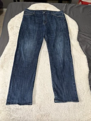 Lucky Brand 329 Classic Straight Mens Blue Denim Jeans Size 40x34 Pants Stretch - Image 1 of 4