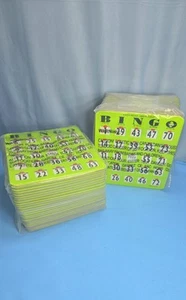 50 Green Bingo Easy Read Jumbo Shutter Slide 8" x 9" Cards Jam Proof Game NEW - Picture 1 of 3