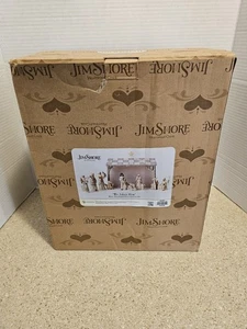 SET 8 PEZZI E PRESEPE STABILE NUOVO CON SCATOLA 2016 JIM SHORE " WE ADORE HIM " BOSCO BIANCO - Foto 1 di 14