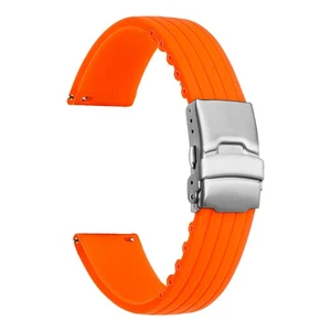Correa de silicona con hebilla plegable de acero para Blancpain X Swatch Scuba Fifty Fathoms - Imagen 1 de 21