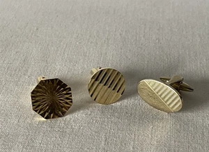 3 gemelos individuales mixtos para hombre - diseños de corte de diamante todas las formas diferentes - Imagen 1 de 7