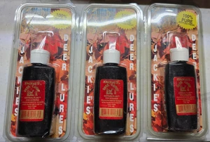 LOTE DE 3 ~ Señuelos Jackie's Deer Estrus Plus para raspaduras - 6 oz en total - Imagen 1 de 2