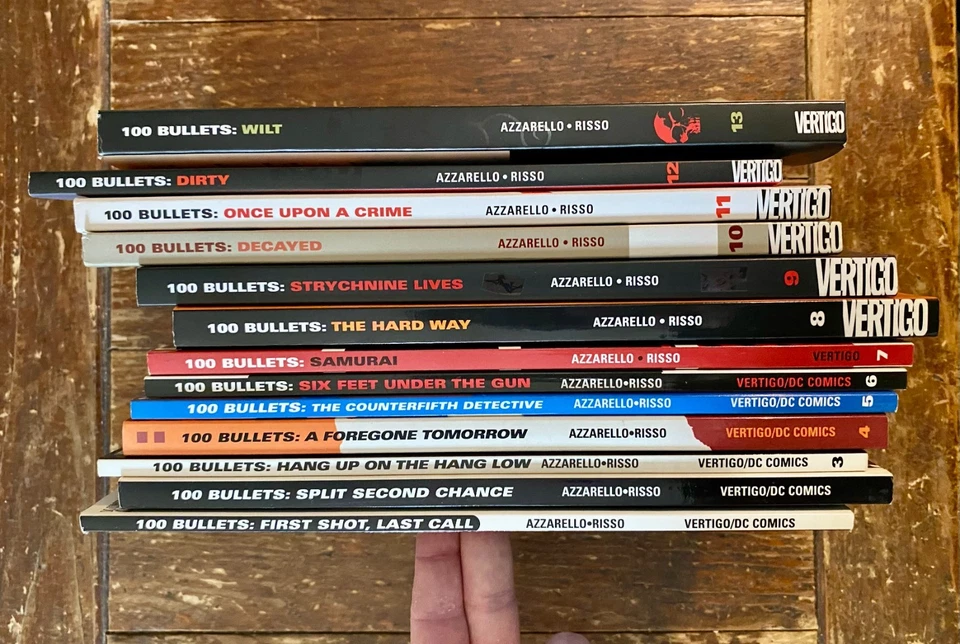 100 BULLETS 完整 TPB 批量 💥 | AZZARELLO/RISSO 犯罪 EPIC | VERTIGO | BANG! — 第 1/4 张图片