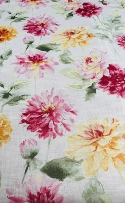 Laura Ashley Fabric Material Dahlia Parade Pink Grapefruit SOLD PER METRE