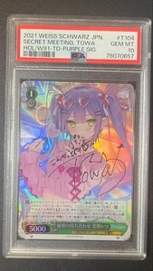 PSA 10 Weiss Schwarz Tokoyami Towa Hololive HOL/W91-T104SP SP Japanese Signed - Picture 1 of 2