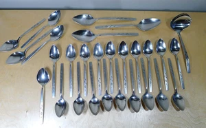 28pc Oneida CAPISTRANO Stainless Spoons Oneidacraft Deluxe Flatware - Picture 1 of 6