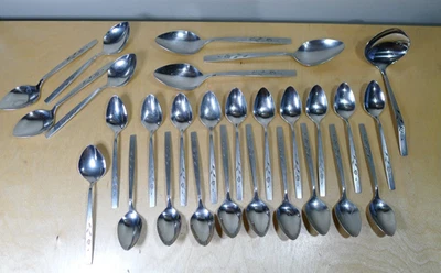 28pc Oneida CAPISTRANO Stainless Spoons Oneidacraft Deluxe Flatware - Image 1 of 4