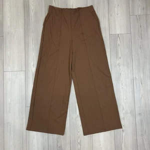Old Navy Womens Large Brown High-Waisted PowerSoft Wide-Leg Pants Pull On 407484 - Picture 1 of 10