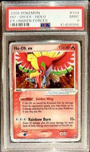 POKEMON PSA 9 HO-OH EX HOLO 104/115 EX UNSEEN FORCES ENGLISH 2005! - Imagen 1 de 18